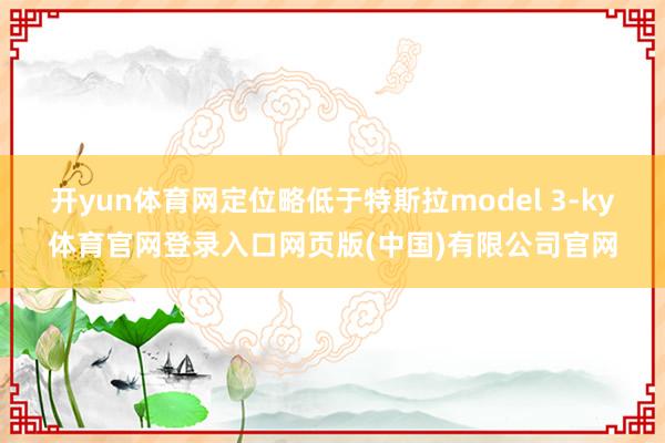 开yun体育网定位略低于特斯拉model 3-ky体育官网登录入口网页版(中国)有限公司官网