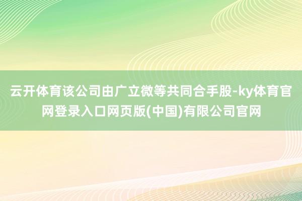云开体育该公司由广立微等共同合手股-ky体育官网登录入口网页