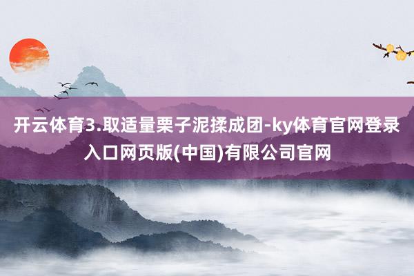 开云体育3.取适量栗子泥揉成团-ky体育官网登录入口网页版(