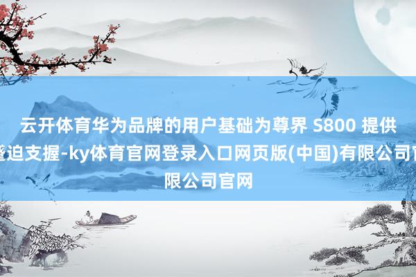 云开体育华为品牌的用户基础为尊界 S800 提供了蹙迫支握-