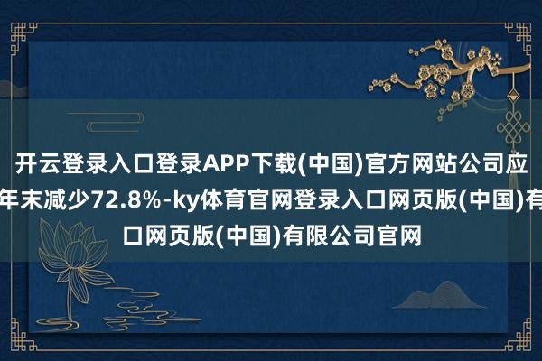 开云登录入口登录APP下载(中国)官方网站公司应交税费较上年