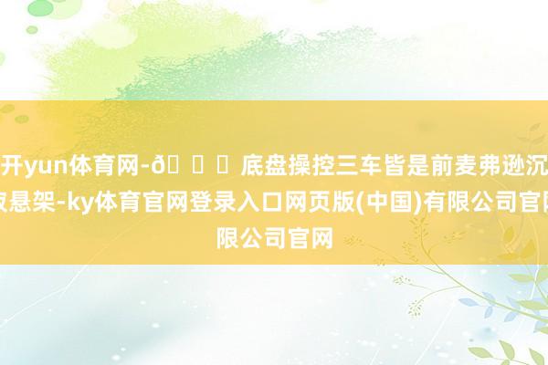 开yun体育网-📇底盘操控三车皆是前麦弗逊沉寂悬架-ky体育