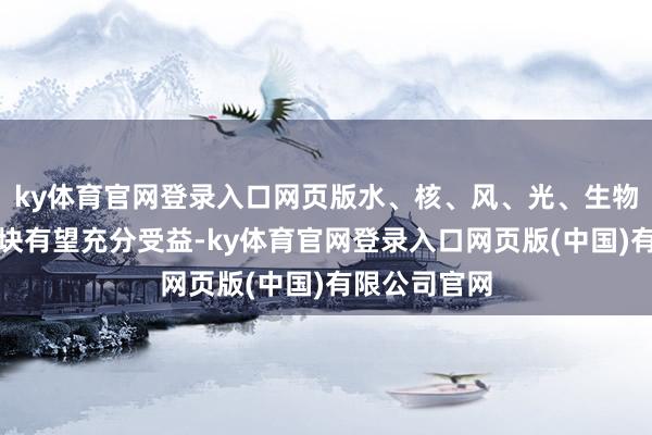 ky体育官网登录入口网页版水、核、风、光、生物资等绿电池块有望充分受益-ky体育官网登录入口网页版(中国)有限公司官网