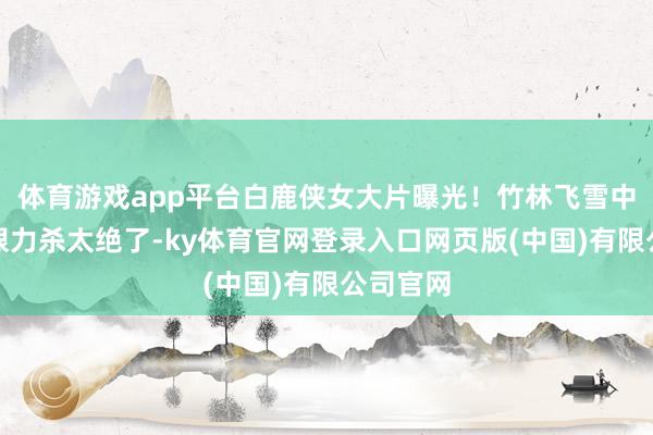 体育游戏app平台白鹿侠女大片曝光！竹林飞雪中回眸，眼力杀太